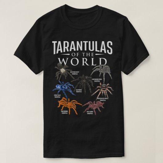 T-shirt Tarantulas Du Monde Arachnid Araignée Ara (Design devant)