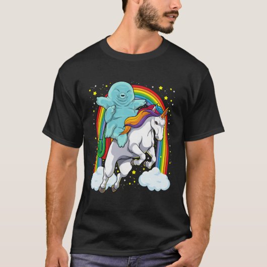 T-shirt Tardigrade équitation Unicorn Funny Magique Tardig (Devant)