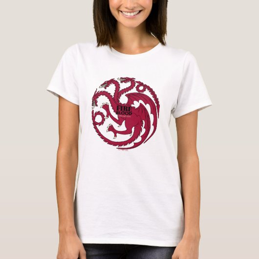 T-shirt Targaryen Sigil - Feu et Sang (Devant)