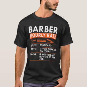 T-shirt Tarif horaire de barbier Tarifs de salon de coiffu
