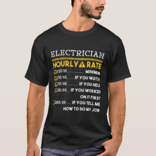 T-shirt Tarif horaire de l'électricien 100