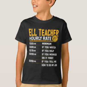 T-shirt Tarif horaire de l'enseignant Ell - Drôle Ell Éduc