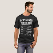 T-shirt tarif horaire de l'expert (Devant entier)