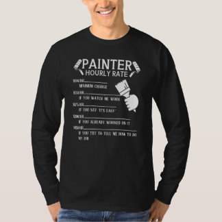 T-shirt Tarif horaire du peintre majoré main-d'œuvre artis
