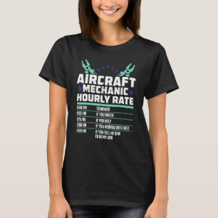 T-shirt Tarif horaire du technicien d'aéronef - Avion Avio