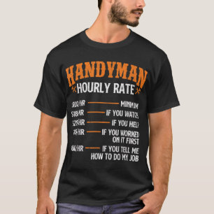 T-shirt Tarif horaire Handyman - Réparateur Main