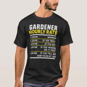 T-shirt Tarif horaire jardinier drôle jardinage jardin Jar