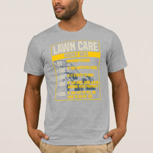 T-shirt Tarif Horaire Spécialiste de l'Entretien de Pelous