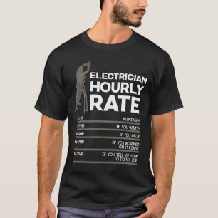 T-shirt Tarifs horaires des électriciens Lineman Retro Ele