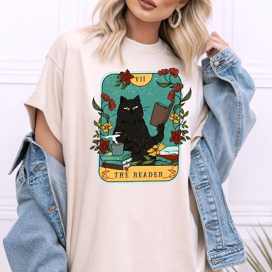 T-shirt Tarot Aesthétique Funny Chat The Reader Bolover