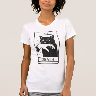 T-shirt Tarot Card Black Cat Shirt – Tarot Death Tee, Witc