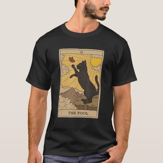 T-shirt Tarot Card Cat  The Fool (Devant)