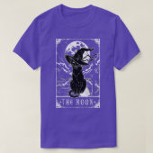 T-shirt Tarot Card Crescent Moon And Black Cat Witch Hat H (Design devant)