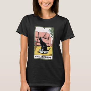 T-shirt Tarot Card Roue de la Fur-Tune Chat Aspirateur Rob