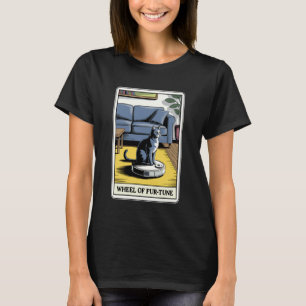 T-shirt Tarot Carte Roue de Fur-Tune Chat Robot Aspirateur