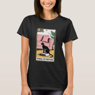 T-shirt Tarot Carte Roue de l'aspirateur robot chat Fur-Tu