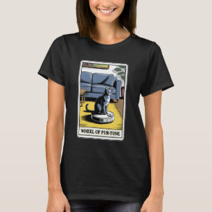 T-shirt Tarot Carte Roue de l'aspirateur robot chat Fur-Tu