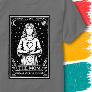 T-shirt Tarot de l'Amour Maternel Art Céleste Cœur Maman