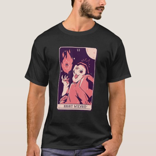 T-shirt Tarot de l'assistant nocturne (Devant)