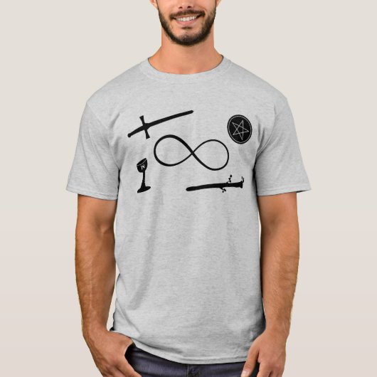 T-shirt Tarot Lemniscate : Magicien & 4 éléments (Devant)