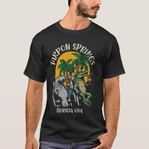T-shirt Tarpon Springs Floride États-Unis Manatee Drôle Al