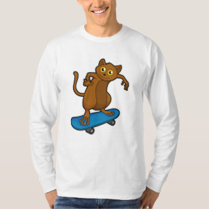 T-shirt Tarsier comme Patineur avec Skateboard