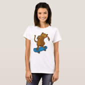 T-shirt Tarsier comme Patineur avec Skateboard (Devant entier)