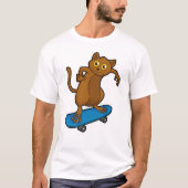 T-shirt Tarsier comme Patineur avec Skateboard (Devant)
