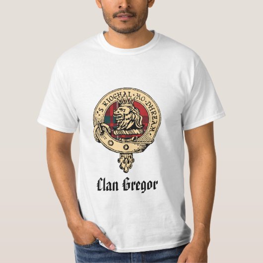 T-shirt Tartan cru d'insigne de Gregor de clan (Devant)