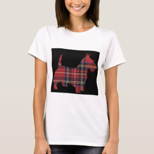 T-shirt Tartan de chien de Scottie