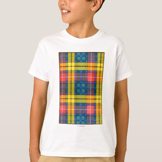 T-SHIRT TARTAN DE FAMILLE DE BUCHANAN (Devant)