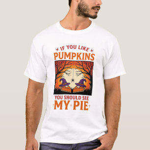 T-shirt Tarte à la citrouille drôle de chapeau de sorcière