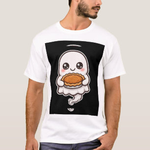 T-shirt Tarte au potiron fantôme mignonne Kawaii