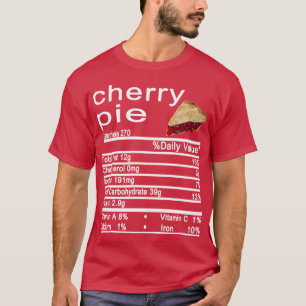 T-shirt tarte cerise Nutrition Faits drôle Thanksgiving