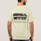 T-shirt Tarte drôle mangeant la survie du gagnant de (Dos)