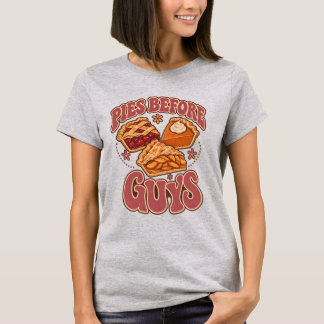 T-shirt Tartes avant les mecs drôle de Thanksgiving rétro