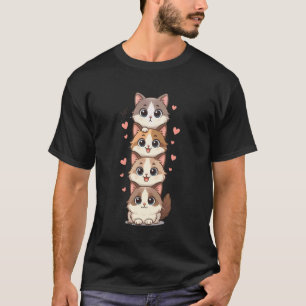 T-shirt Tas de chatons drôles mignons Ragdoll Pile