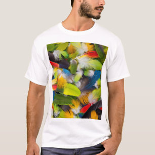 T-shirt Tas de plumes colorées