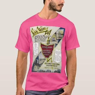 T-shirt Tasmanie 1929. Énergie Hydro Des Montagnes Bas