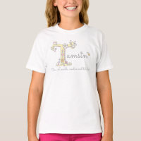 Tasmin Girls T nom signifiant tee monogramme