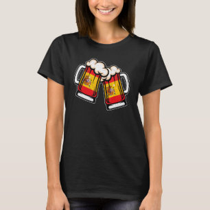 T-shirt Tasse à bière Drapeau Espagne Bière espagnole co