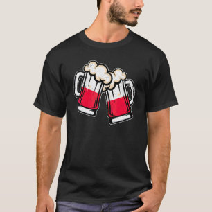 T-shirt Tasse à bière Drapeau Pologne Bière Polonaise Co