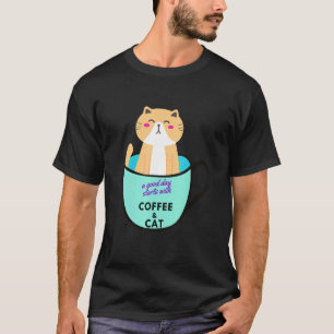 T-shirt Tasse à café Chat Orange Chat