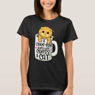 T-shirt Tasse à café Chat Orange Chat