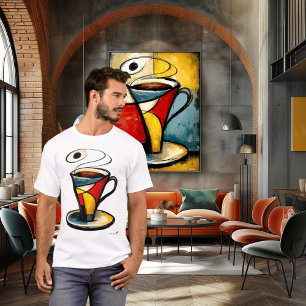 T-shirt Tasse à café expressionniste abstraite Symbole m