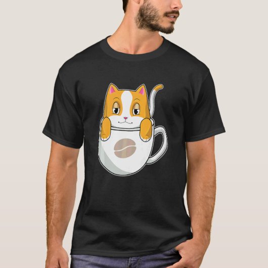 T-shirt Tasse de café au chat (Devant)