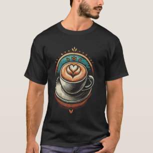 T-shirt Tasse de Café Caféine Grain de Café Amateur de Caf