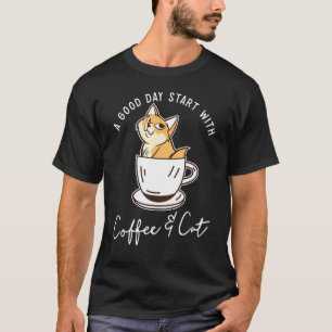 T-shirt Tasse de café Chat Orange Chat