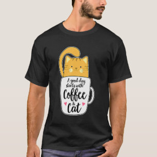 T-shirt Tasse de café Chat Orange Chat