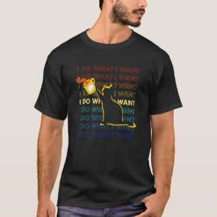 T-shirt Tasse de café Chat Vintage Je Fais Ce Que Je Veux